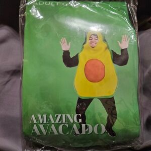 Amazing Avacado Adult One Size Halloween Costume Green Fruit Body Suit Hauntlook